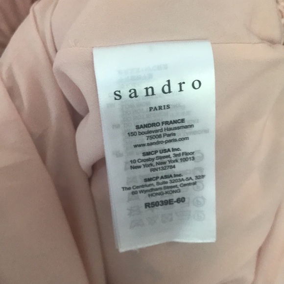 Sandro Paris dress lace cut out pastel peach needs new zipper MSRP $495 … - Picture 13 of 17